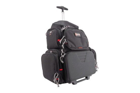The GPS Handgunner rolling backpack offers a hands-free way to carry all your pistols, ammo, targets, and cleaning supplies in a single bag.